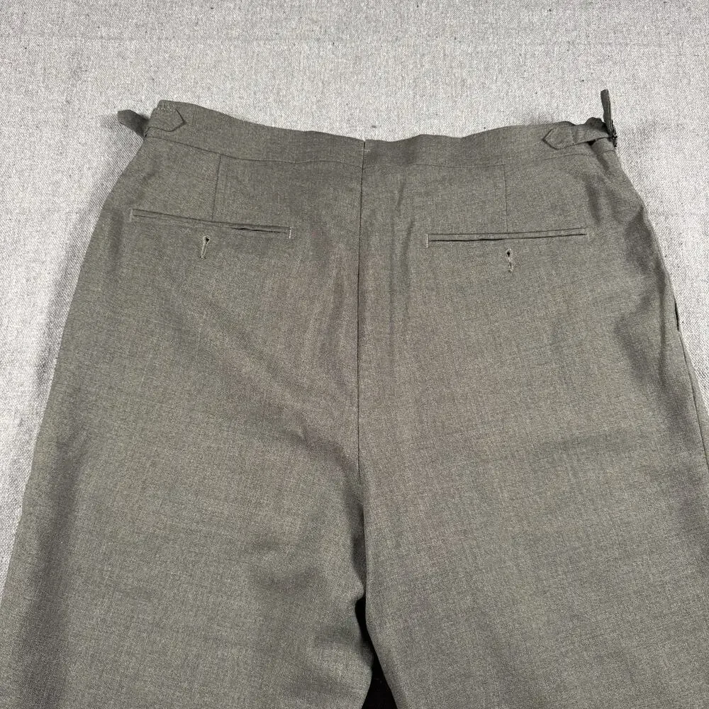 Suitsupply Brescia Mens Pure Wool Dress Pants Dark Green 38 Regular 38x27